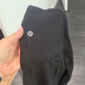 Lululemon Black Grid Texture Leggings